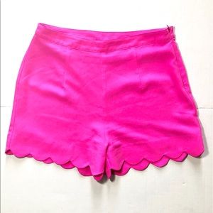 Altar’d State Hot Pink Scallop Edge Shorts